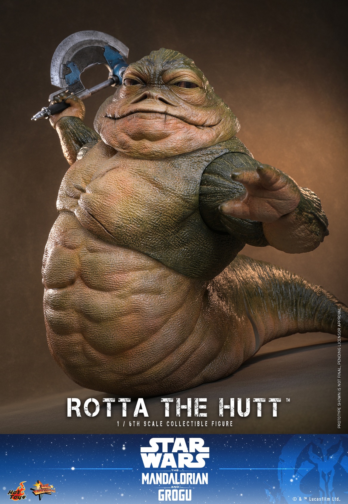 Pre-Order Hot Toys Star Wars Mandalorian & Grogu Rotta the Hutt Sixth Scale Figure MMS885